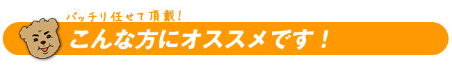 こんな方にオススメです！